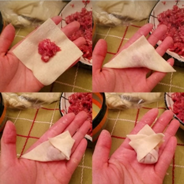 馄饨的各种包法，广雅详细分享四款高颜值的馄饨包法